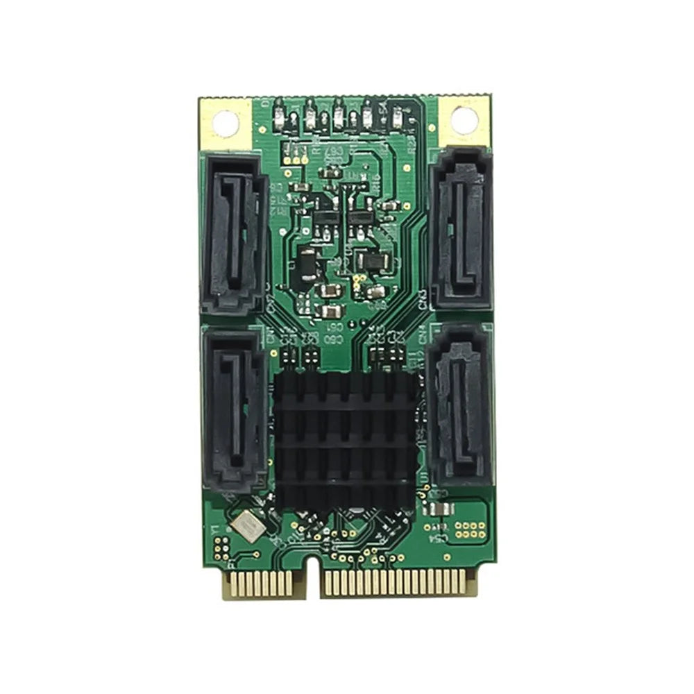 Mini PCI-E 88SE9215 4-Port SATA 6G Expansion Card SATA-3 Hard Disk Conversion Adapter Card - 3