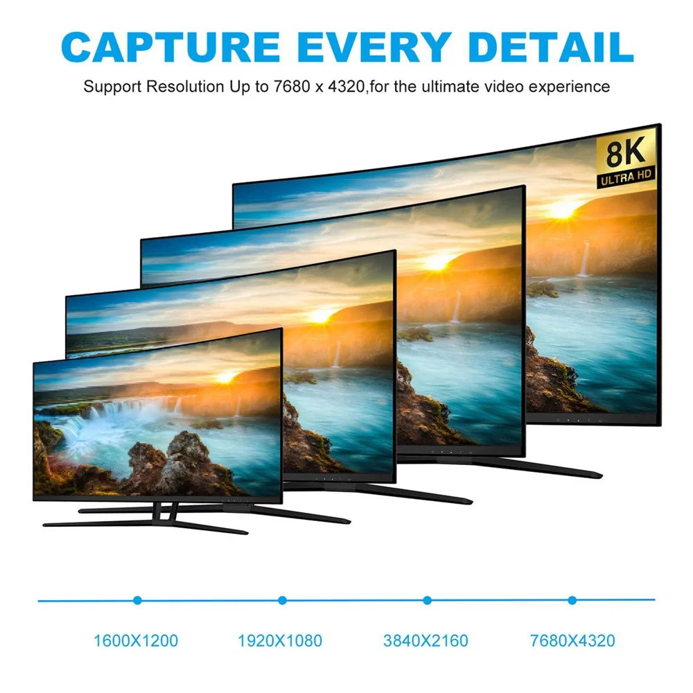 UC-038-M8K Type C Female to Mini Displayport Sink Adapter HDTV Cable 8K / 60Hz 4K / 120Hz for Tablet Phone Laptop - 5
