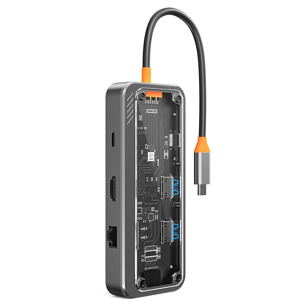 SW8V 8 in 1 Type-C Docking Station Portable USB Hub Adapter USB-C to USB3.0 / USB2.0 / Type-C2.0 / 100M Ethernet - 1