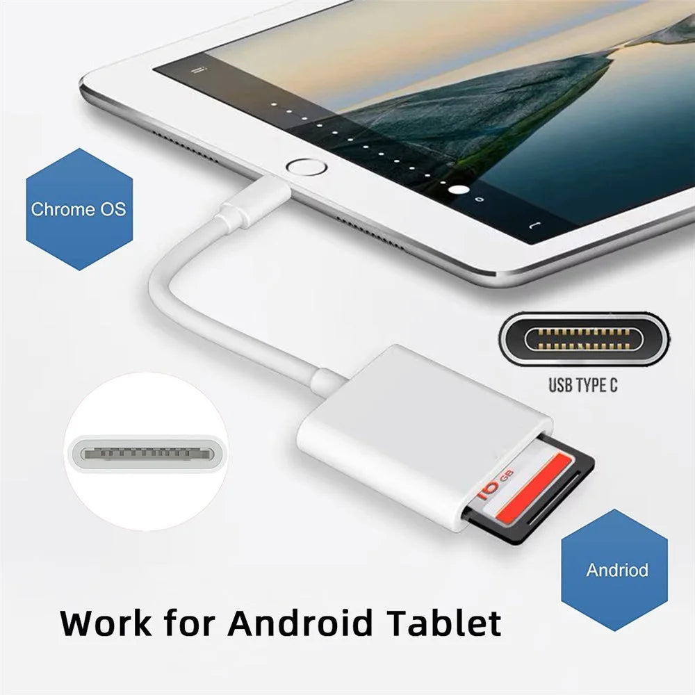 UC-155-SD002 USB 2.0 USB-C to TF Mini-SD SDXC SDHC Card Reader for MacBook Laptop Tablet Phone - 6
