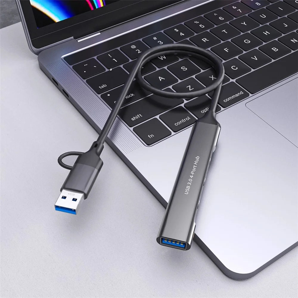 ONTEN UCA9703S 5Gbps USB 3.0 + Type-C Hub Laptop Computer Adapter to 3 x Type-C Ports + USB Port - 4