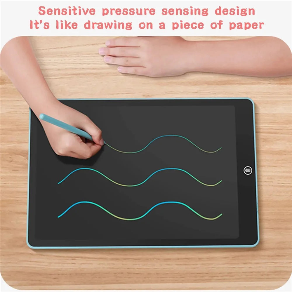 JX-16 16-Inch Colorful LCD Writing Tablet Doodle Board Office Memo Board with One-Click Erase - Black - 7