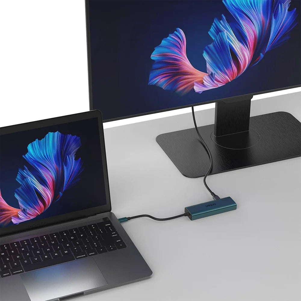 ONTEN UC122 5-in-1 USB-C Hub Multi-Port Adapter USB-C to USB3.0 +USB2.0 Card Slots Adapter - 5