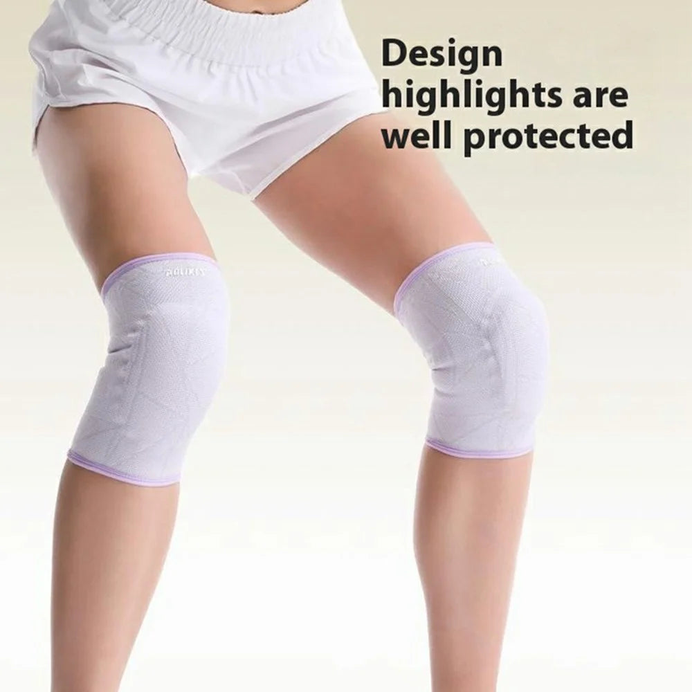 AOLIKES 0200 1 Pair Knee Pads Protective Gear for Cycling Soccer Dance Yoga Anti Collision Knee Brace - Purple S - 6