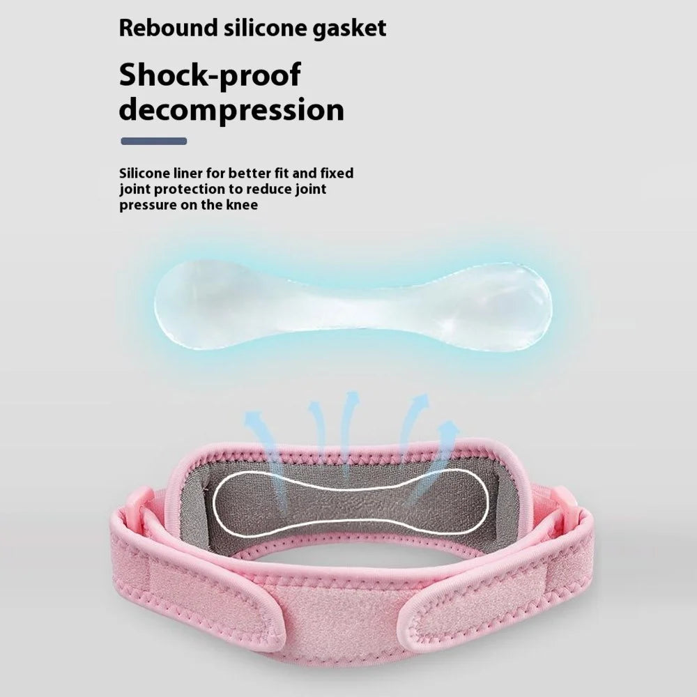 GOUNOD HJ089 1Pc Knee Brace Patella Support Strap Men Women Sports Running Fitness Compression Knee Protector - Pink - 5