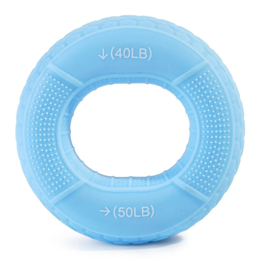 GOUNOD SK014 Silicone Hand Grip Strengthener Hand Strength Training Stress Relief Grip Ring - Blue / 40-50LB - 1