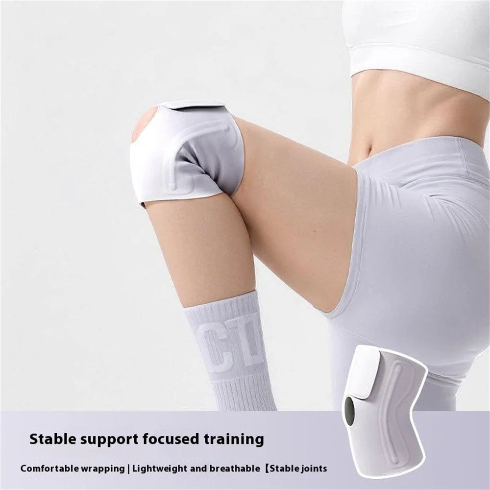GOLOVEJOY HX42 1 Pair Sports Knee Brace Fishbone Support Breathable Compression Knee Sleeve for Running Gym - Black / S / M - 2