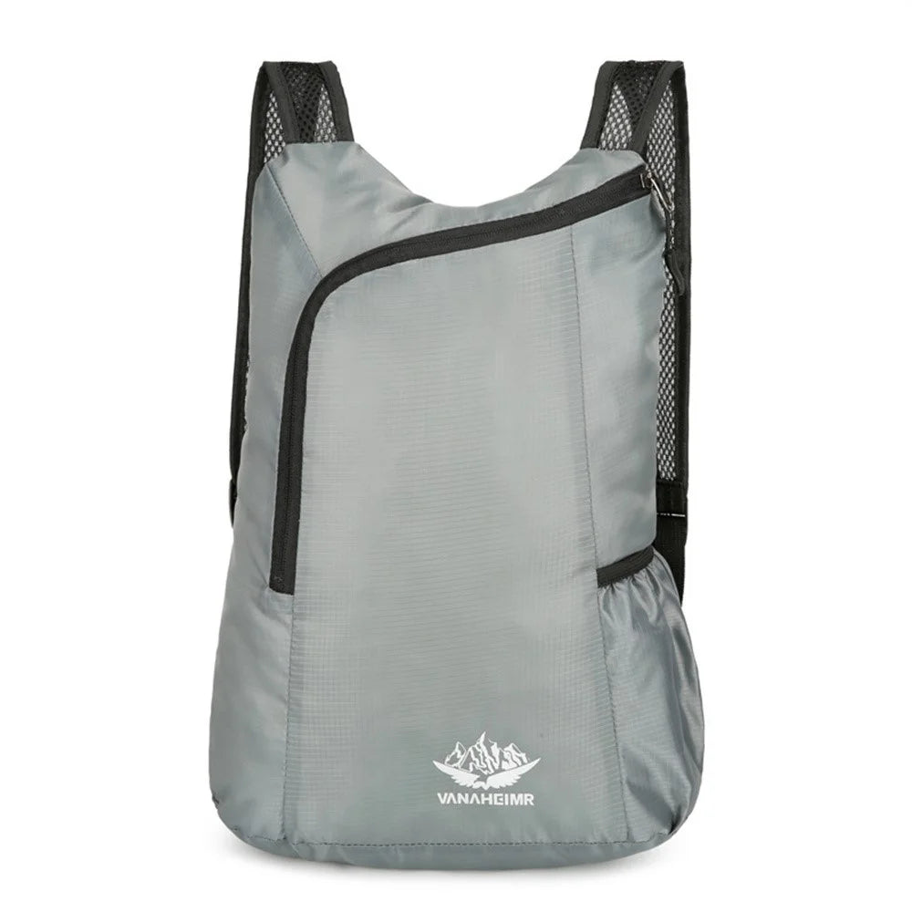 Foldable Hiking Backpack Lightweight Portable Travel Daypack for Outdoor Cycling Sports - Grey - 1