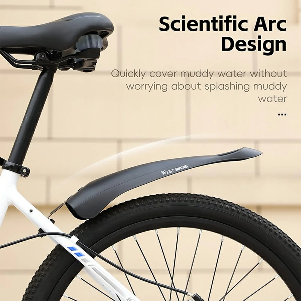 WEST BIKING YP0714034 For 20 22 24 Inch Bicycle Mudguard Mountain Bike Front + Rear Rain Fenders - 5