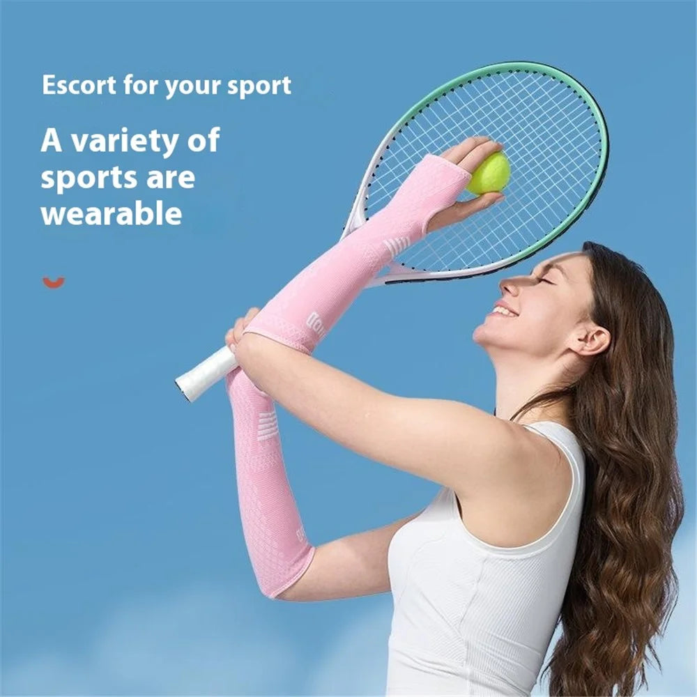 GOUNOD HS109 Breathable Volleyball Arm Guard Compression Passing Hitting Forearm Sleeves, Size L - Pink - 5
