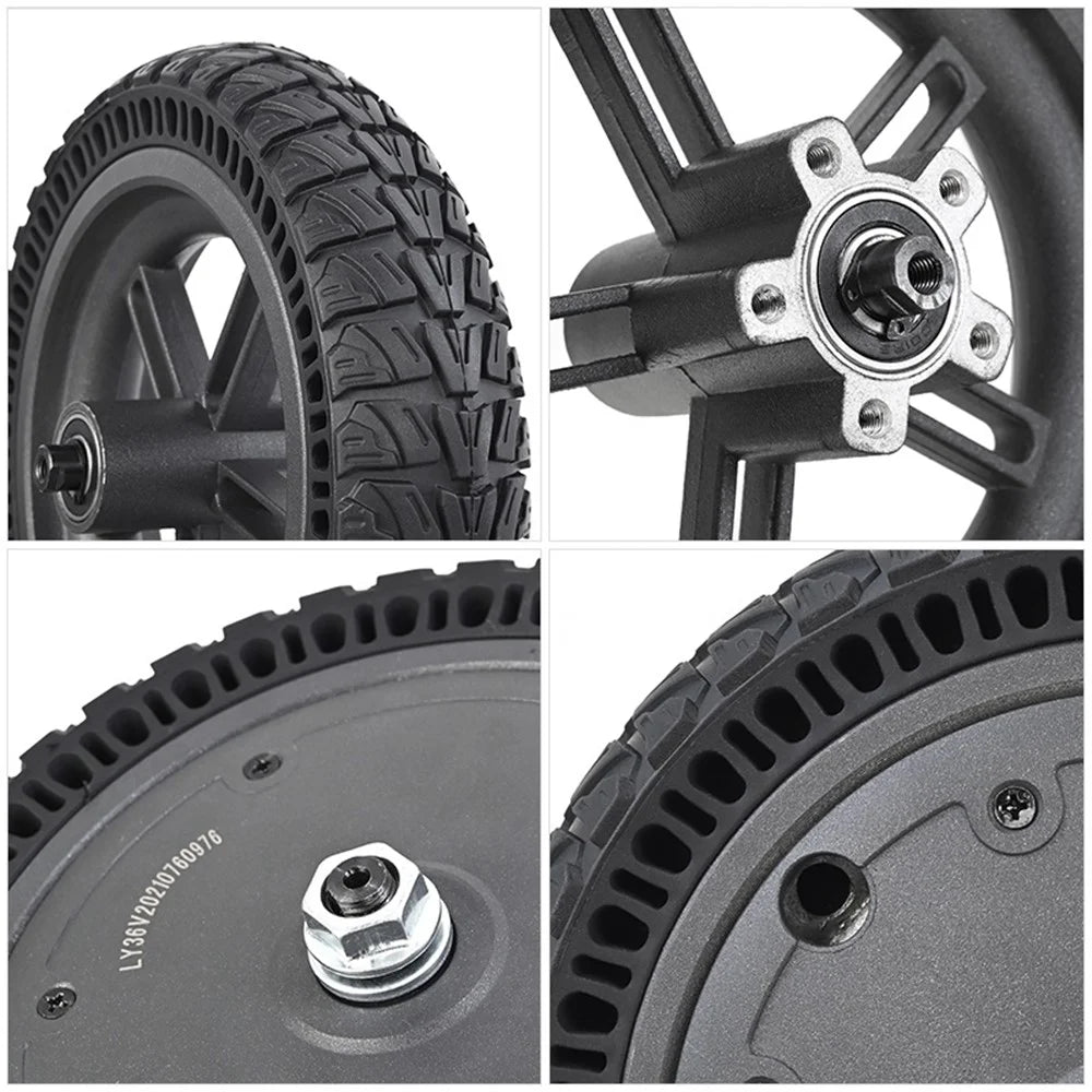 1 Pair 9-Inch Solid Tire for Xiaomi M365 / 1S / Lite E-Bike, Electric Scooter 250W Front Wheel Motor Hub and Rear Wheel Hub Assembly - 4