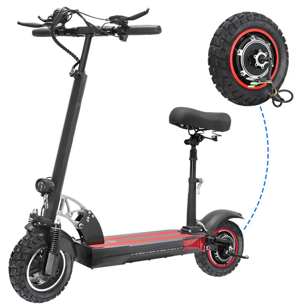 For Kugoo M4 / M4 Pro 10-Inch Electric Scooter Wheel Hub Motor 500W 48V Anti-slip Inflatable Tire - 4