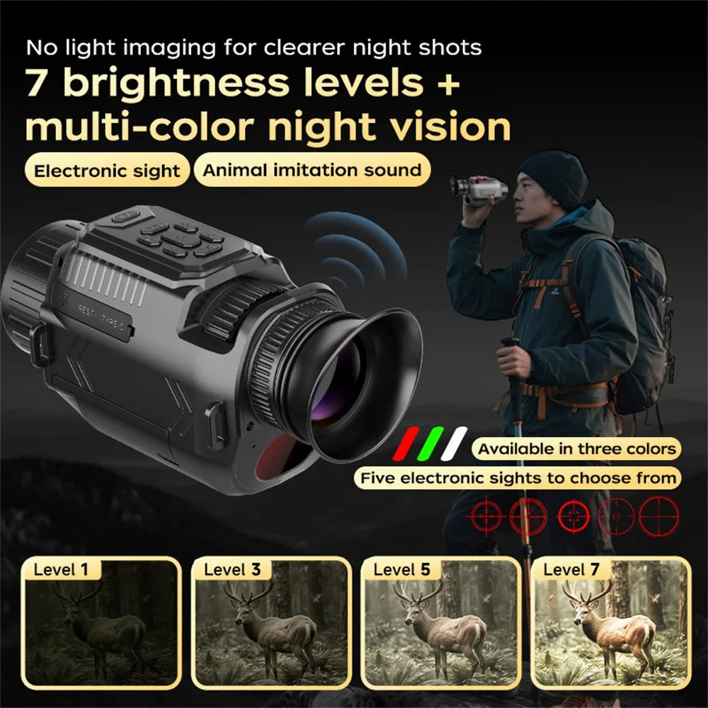 D15 WiFi Night Vision Monocular Camera 4K Video 64MP Photo 28X Zoom for Wildlife Observation, with 32GB Memory Card - 5