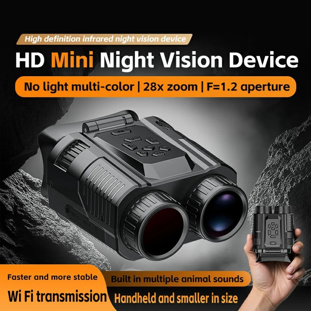 D13 4K HD Hunting Telescope 2 Inch IPS Screen 28x Zoom Outdoor Mini Binocular Night Vision Camera - 3