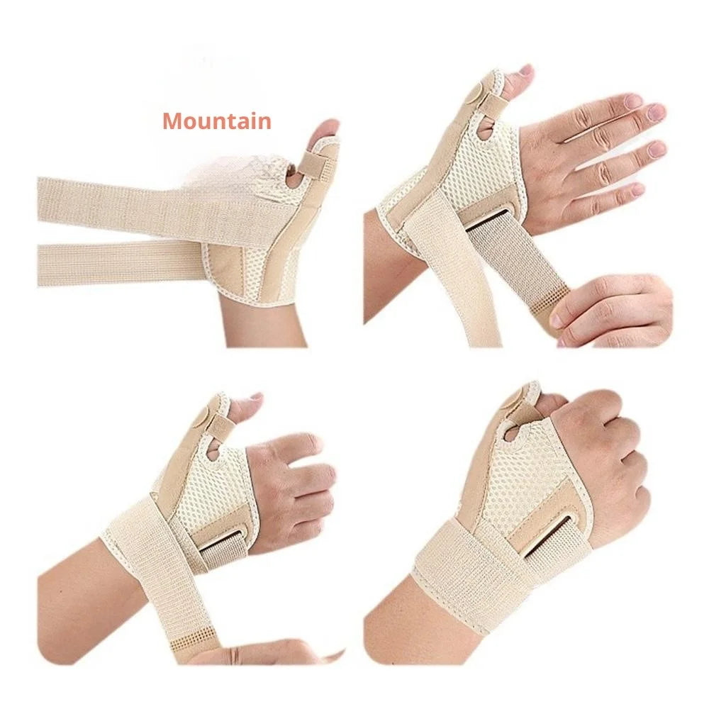 095 1Pc One Size Fits All Wrist Support Brace for Badminton Tennis Sports Adjustable Wrist Wrap Comfortable - Beige - 5