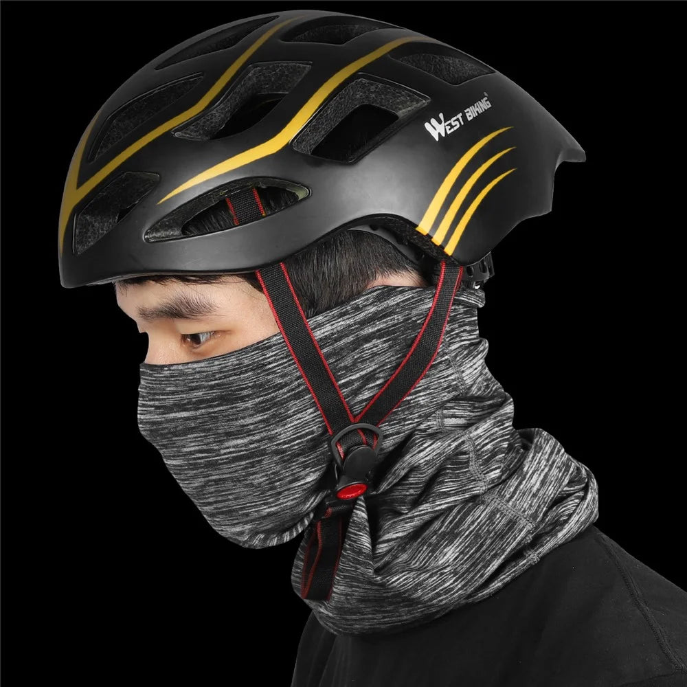 WEST BIKING YP0201206 Winter Cycling Face Mask Neck Scarf Elastic Warm Fleece Balaclava - Light Grey - 2
