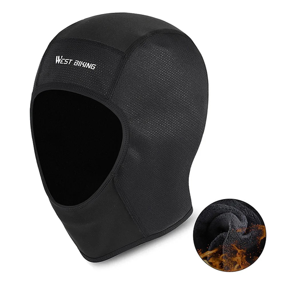 WEST BIKING YP0201257 Fleece Skull Cap Windproof Thermal Winter Scarf Elastic Cycling Motorcycle Helmet Liner Warm Running Hat Head Cover - 1