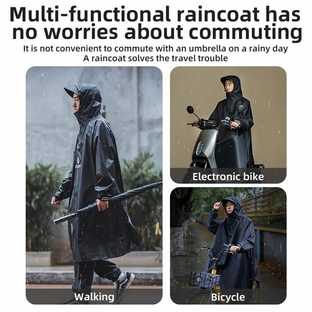 ROCKBROS YPY022 Cycling Raincoat Women Men Outdoor Camping Hiking Rain Poncho with Hood - 4