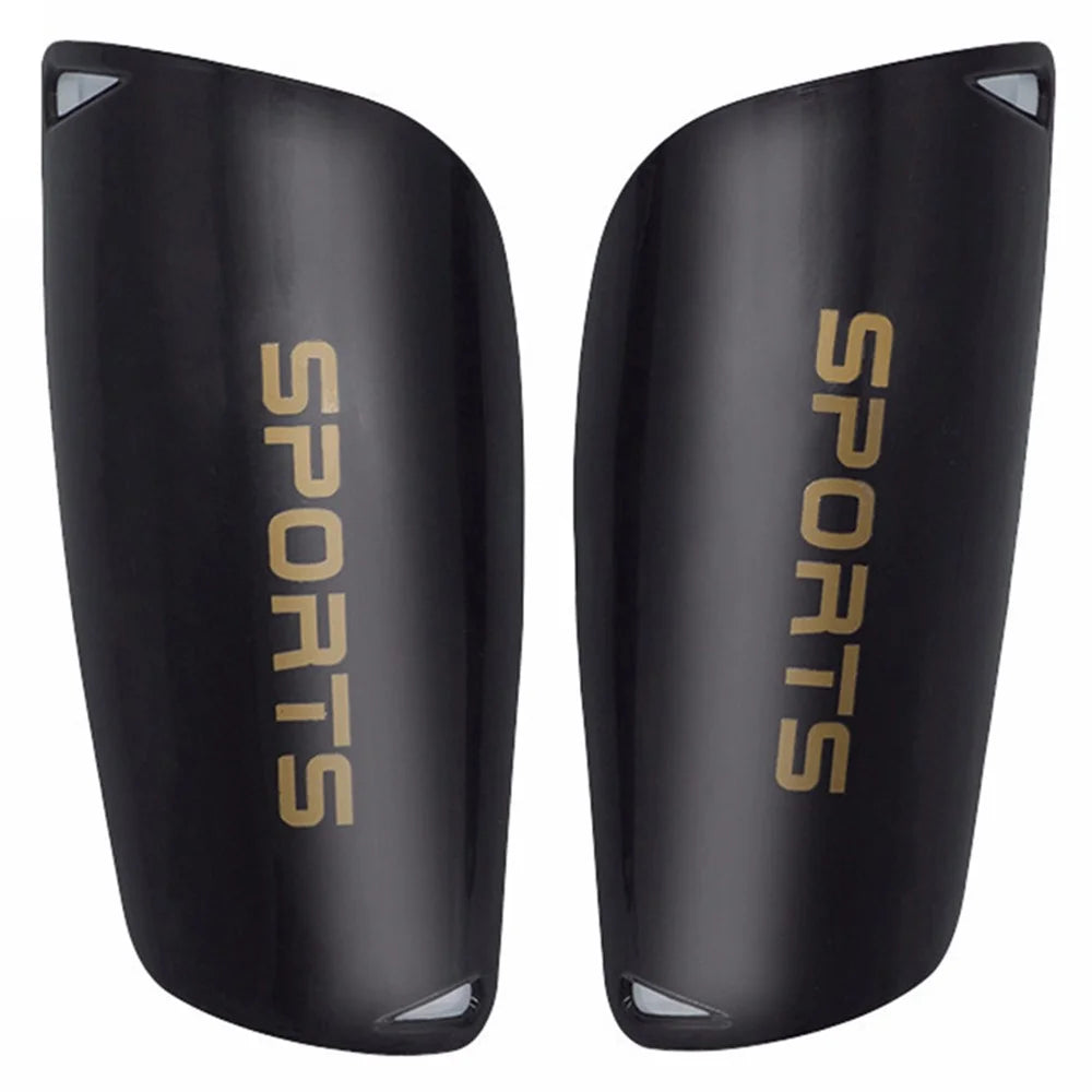 LINTORE WELT098 1 Pair Plastic + EVA Slip-In Shin Pads for Kids Soccer Leg Protector - Black - 1