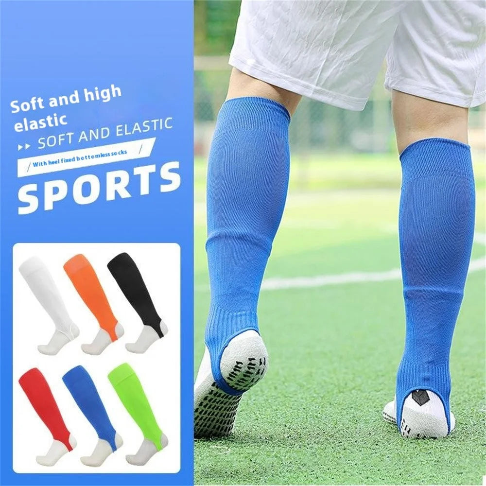 LINTORE 1 Pair Adult Soccer Leg Sleeves Socks Sweat Absorbent Calf Compression Sleeves - Yellow - 2