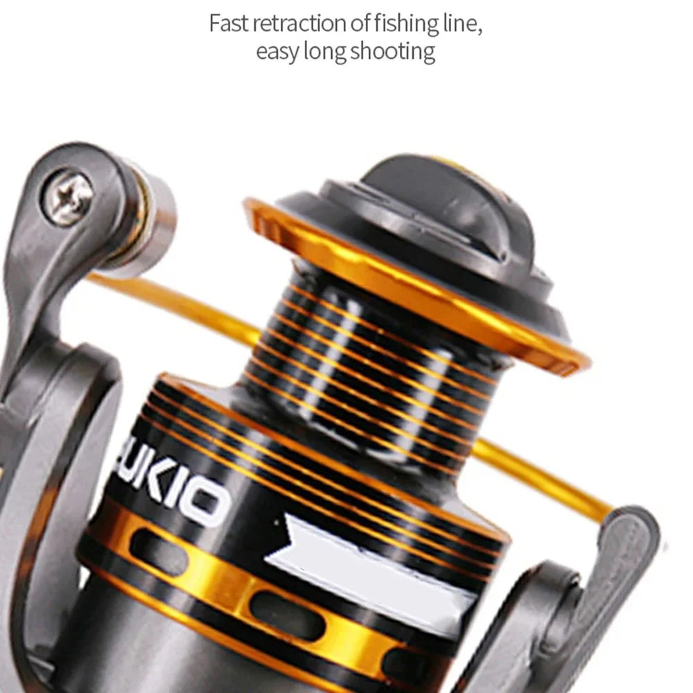 DEUKIO JS5000 5.2:1 Gear Ratio Aluminum Alloy Spool Spinning Fishing Reel for Freshwater Saltwater - 6