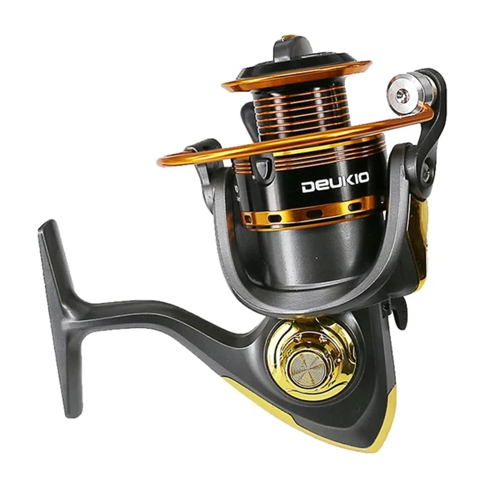 DEUKIO JS7000 5.2:1 Gear Ratio Aluminum Alloy Spool Spinning Fishing Reel for Freshwater Saltwater - 3