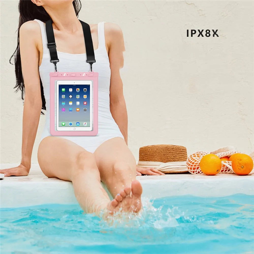 PICTET.FINO RH02 IPX8 Waterproof Bag for 13-inch Tablet Touch Screen 30m Underwater Pouch - Blue - 7