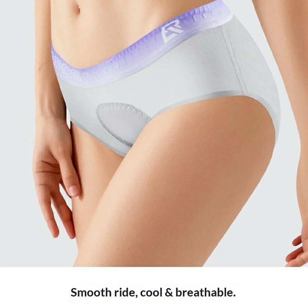 ROCKBROS YDNK002 20210011 3D Ventilation Women Cycling Underwear High Elastic Padded Bike Shorts Shock-Absorbing for Mountain / Road Bike - Grey / S - 4