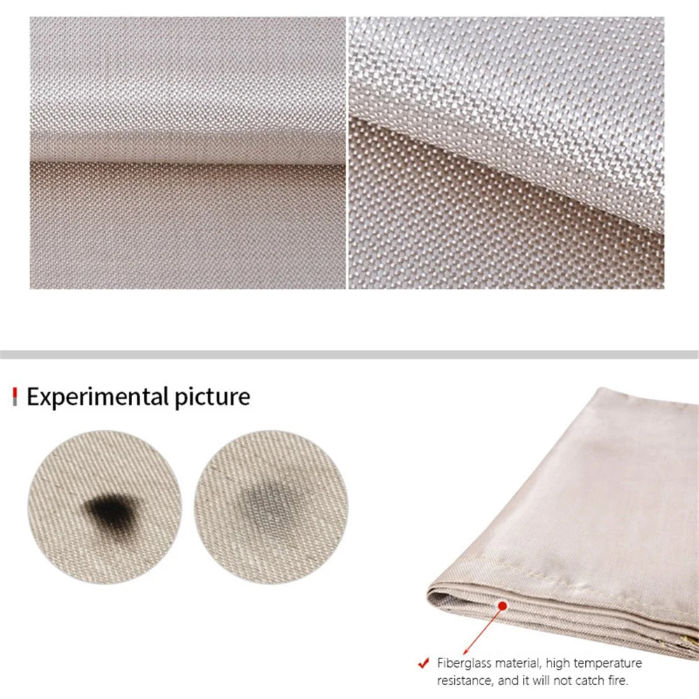 CLS Mini 30x30cm Outdoor BBQ Fireproof Cloth Camping Picnic Barbecue Fiberglass Heat Insulation Pad Flame Retardant Mat - 6