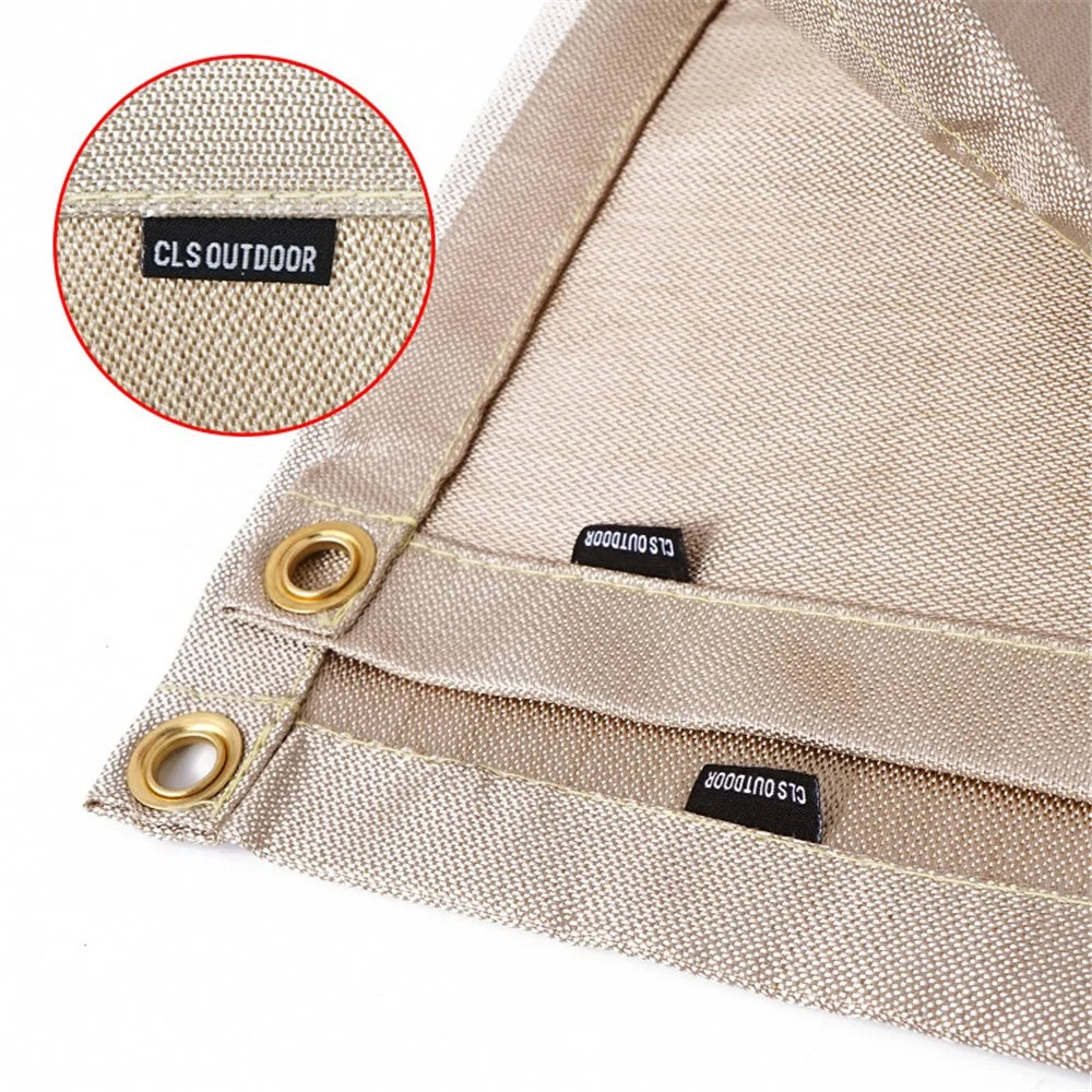CLS Size L 100x80cm Outdoor Camping Picnic BBQ Flame Retardant Mat Barbecue Fiberglass Heat Insulation Pad - 4