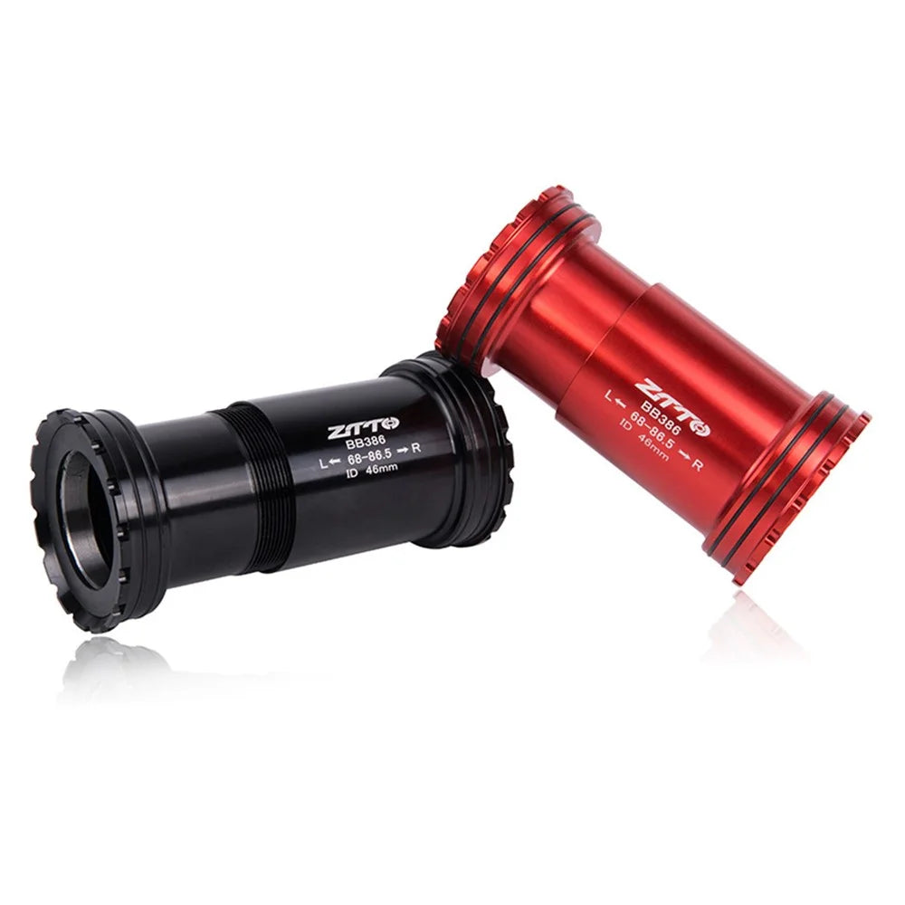 ZTTO BB386 Bicycle Bottom Bracket for BB386EVO / PF30 68 / 73 / 86mm 46mm Frame Shell 30mm Spindle Crankset Part - Ceramic Black - 6