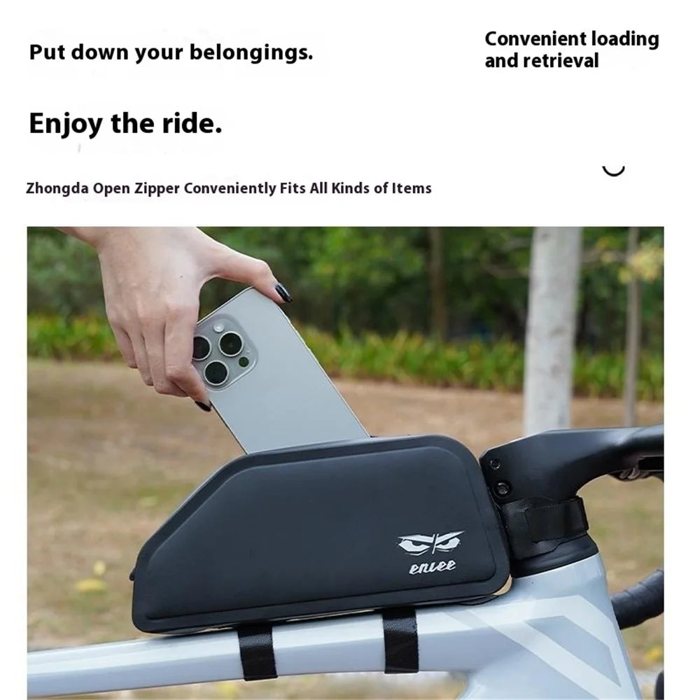 ENLEE Mountain Road Bike Top Tube Frame Bag TPU Nylon Waterproof Cycling Tool Storage Pouch - 4