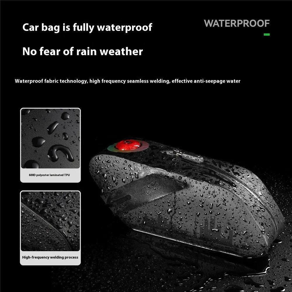 ROCKBROS 0.8L Waterproof Bike Saddle Bag with Smart Brake Sensing Taillight for Night Riding - 2