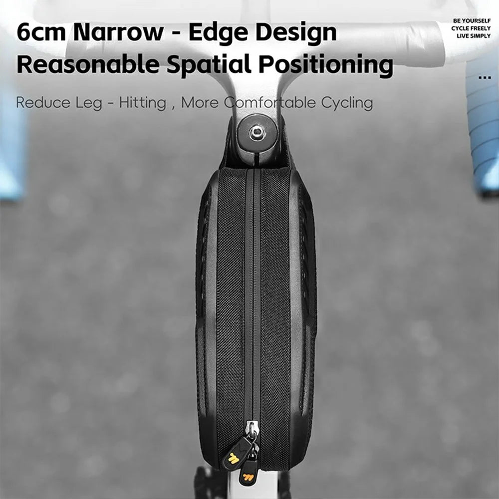 WEST BIKING YP0707404 Bicycle EVA Hard Shell Top Tube Bag Road Mountain Bike Frame Storage Bag - Black - 3