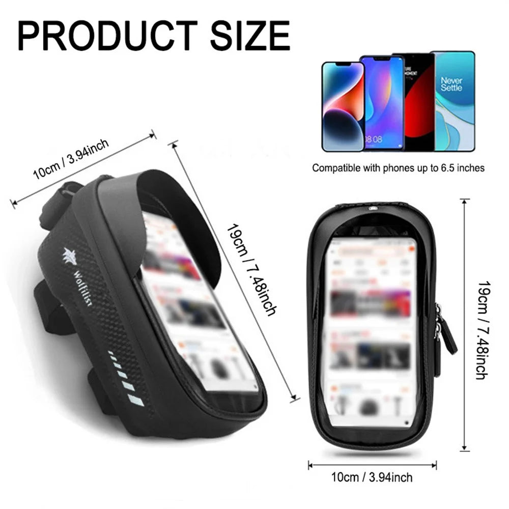 WOLFILIST S005 For Mountain Bike 1.5L EVA Hard Shell Front Frame Bag Waterproof Top Tube Bag - 5