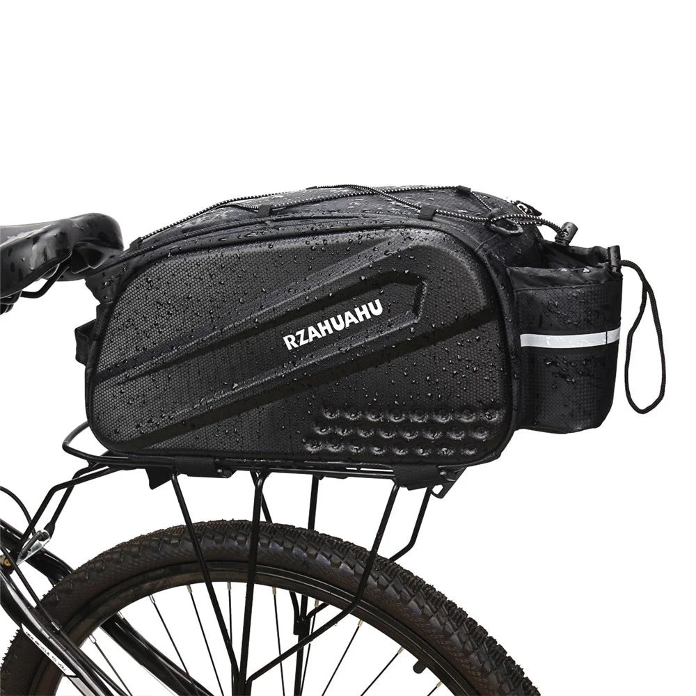 RZAHUAHU 12L Bicycle Bike Waterproof EVA Rear Rack Tail Pannier Pack Cycling Bottle Holder Storage Bag - 1