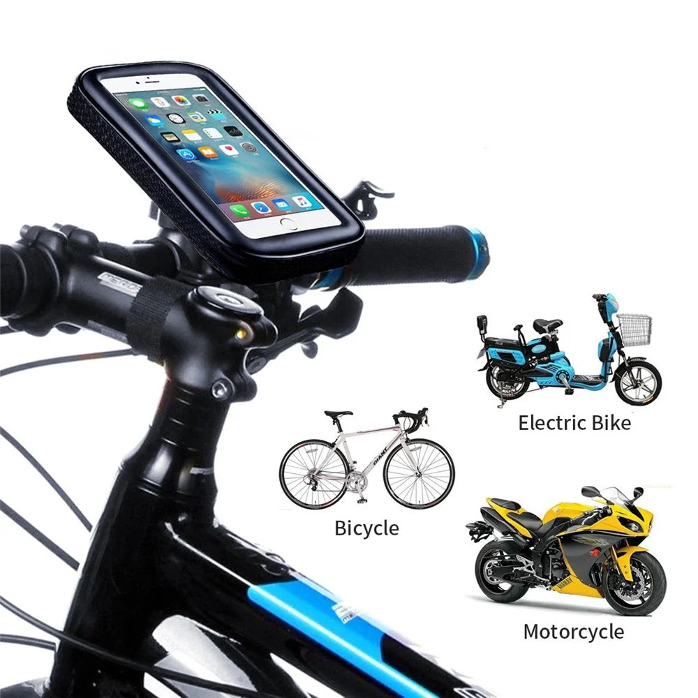 7-inch Waterproof Bicycle Phone Bag Bike Front Top Tube Handlebar Mount Phone Holder Case, Size XXL - 3
