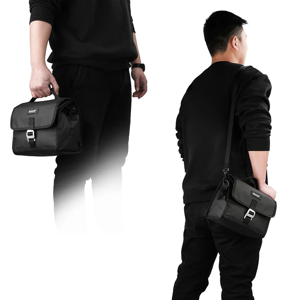RHINOWALK RK9107 Bike Front Bag Foldable Expandable Insulation Bicycle Storage Bag with Shoulder Strap - Black - 4