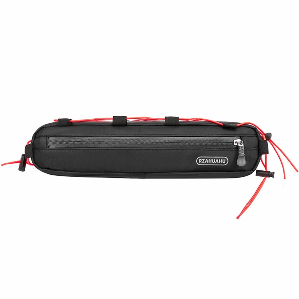 RZAHUAHU 8L Waterproof Nylon Bicycle Front Frame Bag Phone Glasses Tools Storage Bag - 1