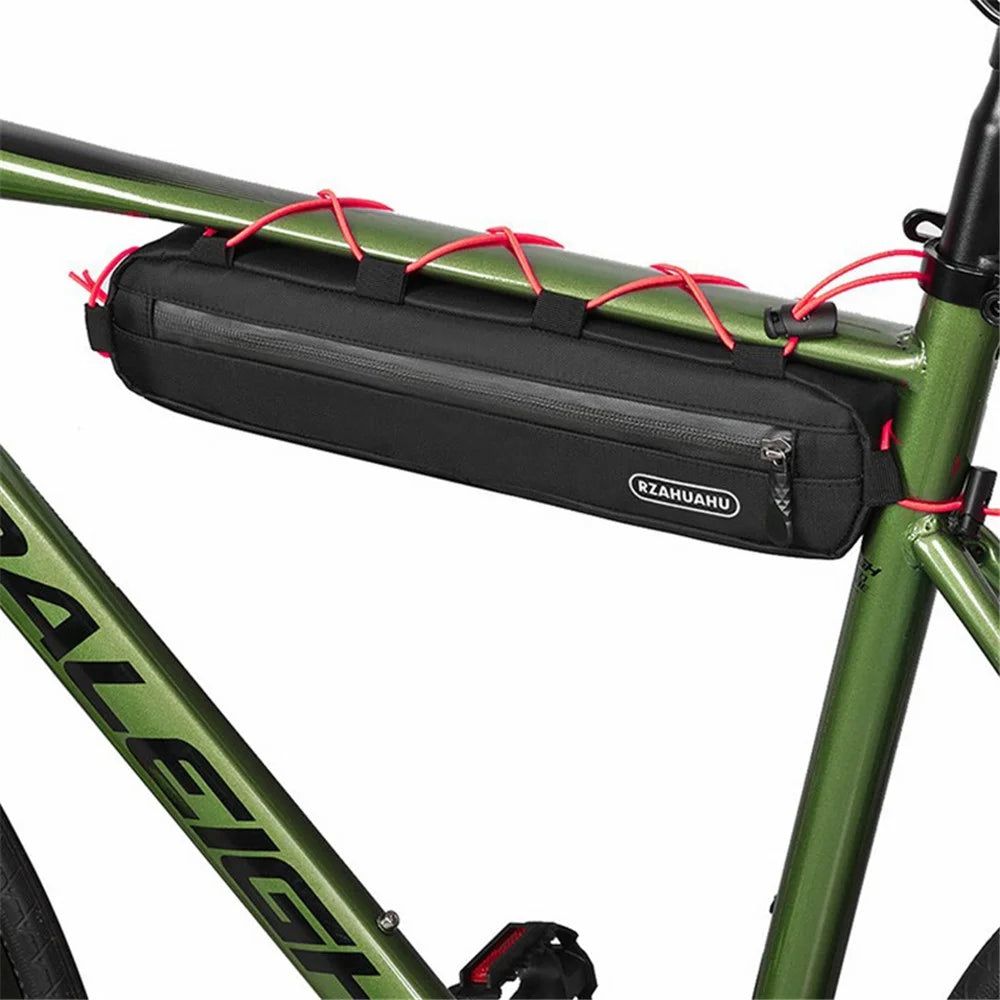 RZAHUAHU 8L Waterproof Nylon Bicycle Front Frame Bag Phone Glasses Tools Storage Bag - 3