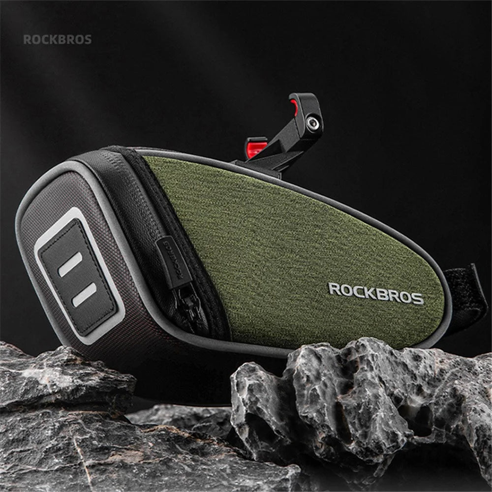 ROCKBROS C52-1 0.45L Bike Seatpost Rear Storage Pouch Bicycle Saddle Bag, Bracket Type - 6