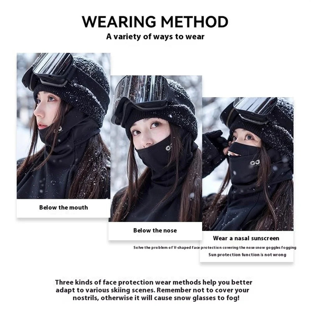 GOLOVEJOY DTJ55 Winter Thermal Balaclava Face Mask with Nose Openin for Skiing and Cycling, Black - 6