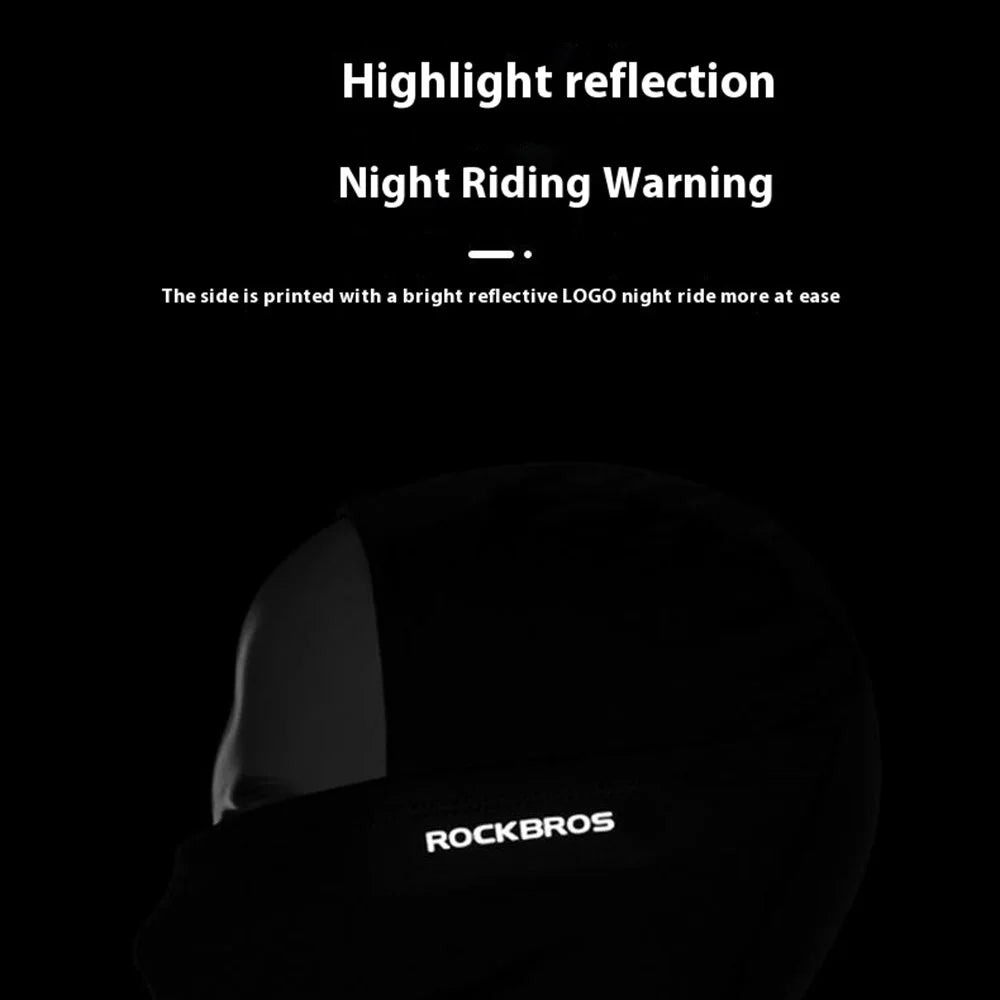 ROCKBROS Outdoor Cycling Windproof Face Mask Winter Thermal Balaclava Helmet Liner Cap - Black - 5