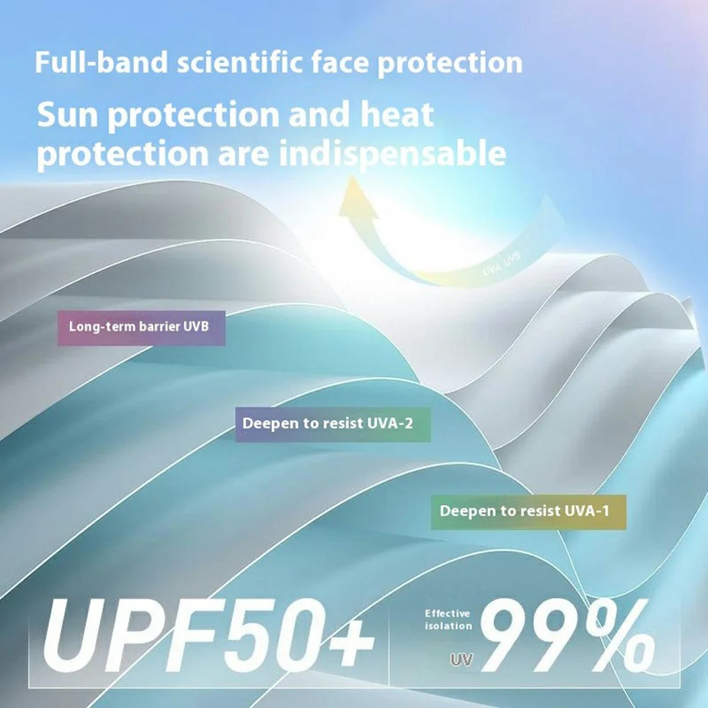 GOLOVEJOY XKZ58 Outdoor Breathable Face Mask UV Protection Summer 3D Face Cover Size L - Light Grey - 5