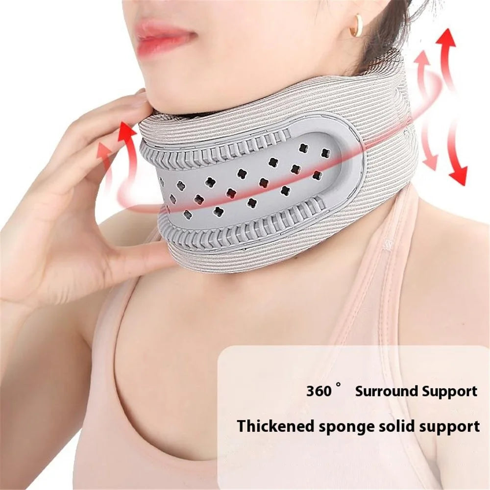022 Hollow Neck Support Pillow Cervical Collar Memory Foam Cushion for Pain Relief Injury Recovery - Grey - 4