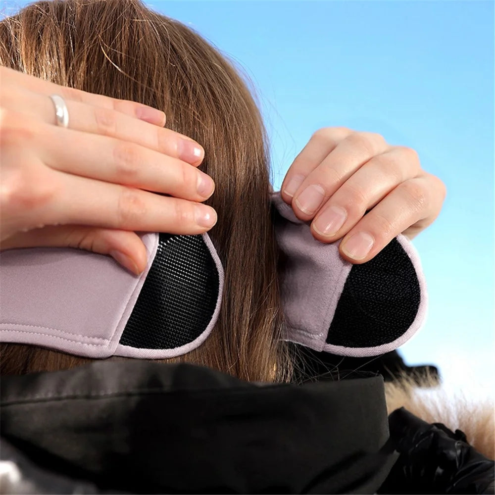 GOLOVEJOY DEZ39 Winter Earmuffs Outdoor Sports Windproof Thicken Ear Protection Headband - Black - 7