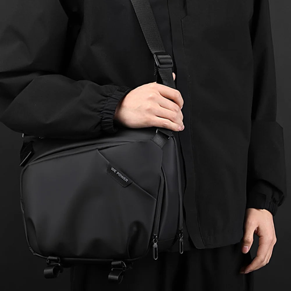 WEPOWER 1100-59 Men's Crossbody Bag Messenger Bag Shoulder Bag Boy's Daypack - Black - 2