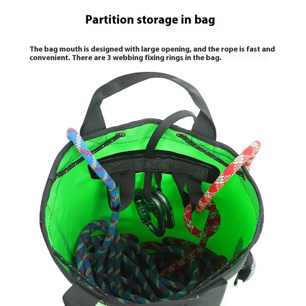 XINDA XD-BAG21 45L Rock Climbing Rope Storage Bag Water Draining Hole Design Hiking Backpack - Green - 3