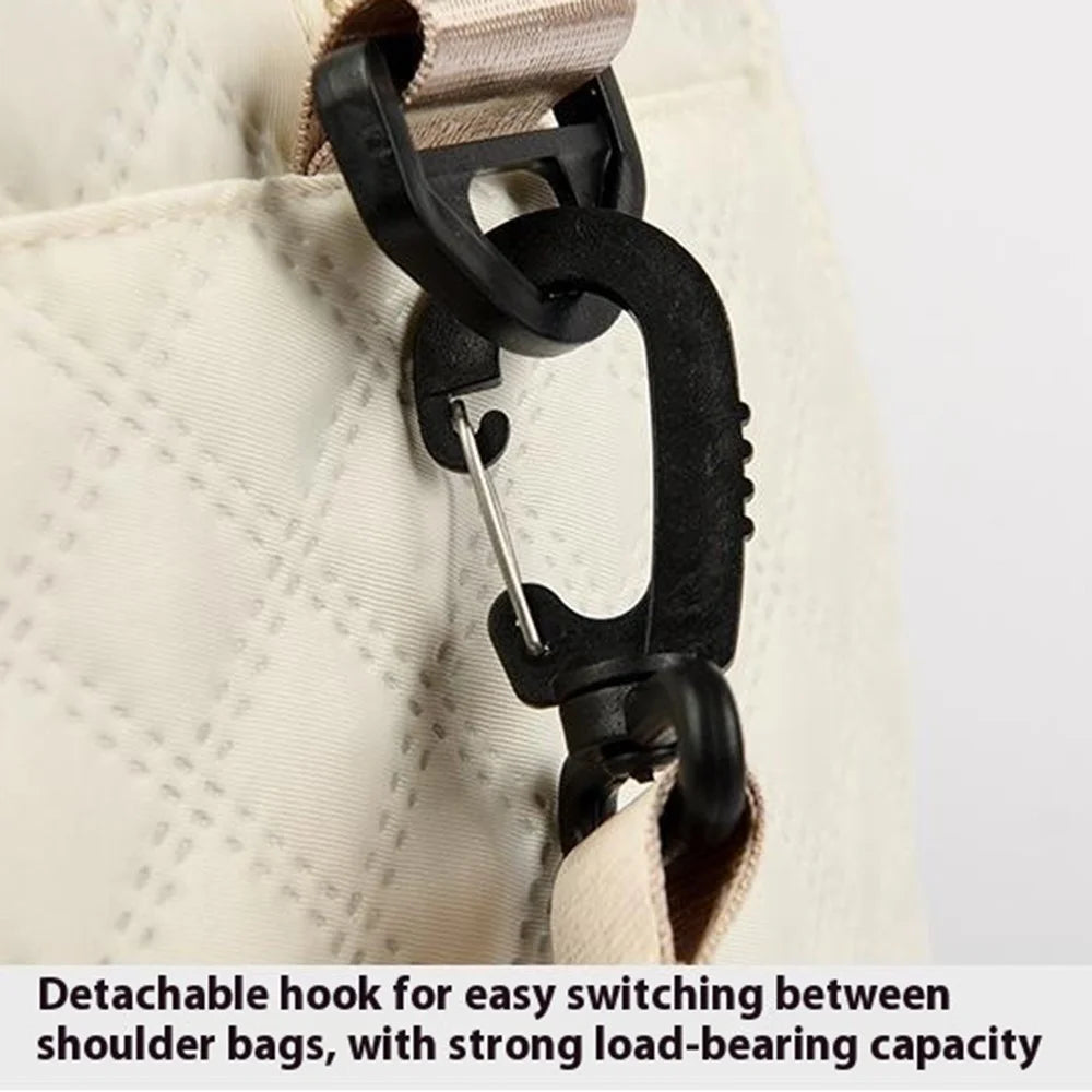 026-1 Expandable Travel Duffel Bag Oxford Fabric Waterproof Luggage Organizer Handbag with Shoulder Strap - Beige - 6