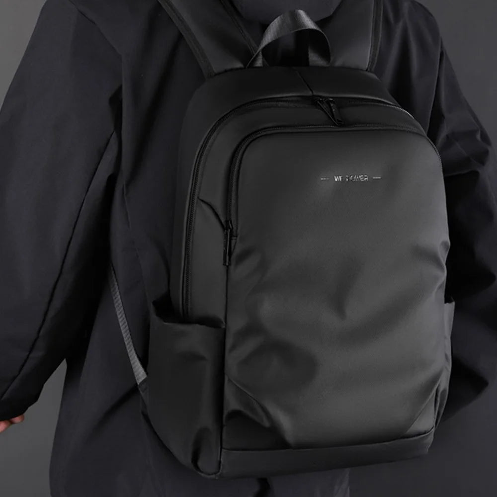 WEPOWER 1262 Men's Shoulders Bag Waterproof Nylon Cloth Travel Hiking Backpack Laptop Storage Bag - Black - 2